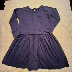 Tea Collection girls size 10 girls 3/4 sleeve navy blue dress Guc